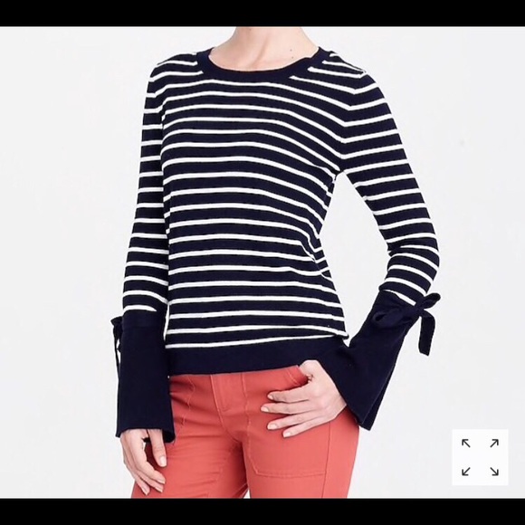 J. Crew Factory Tie Bell-Sleeve Sweater - Picture 1 of 6